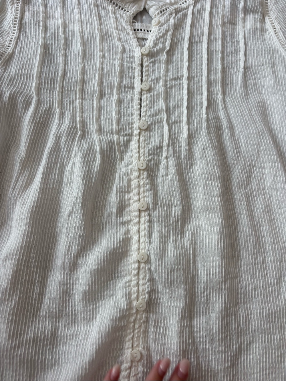 Quince White Ruffled Top - Picture 3 of 6